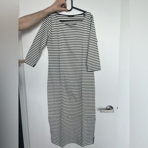 Massimo Dutti stripped midi dress